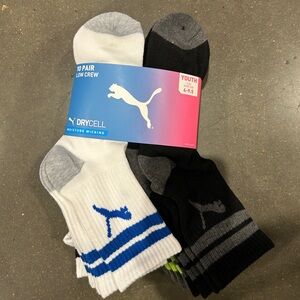 NWT Puma boys drycell low crew socks 10 pairs